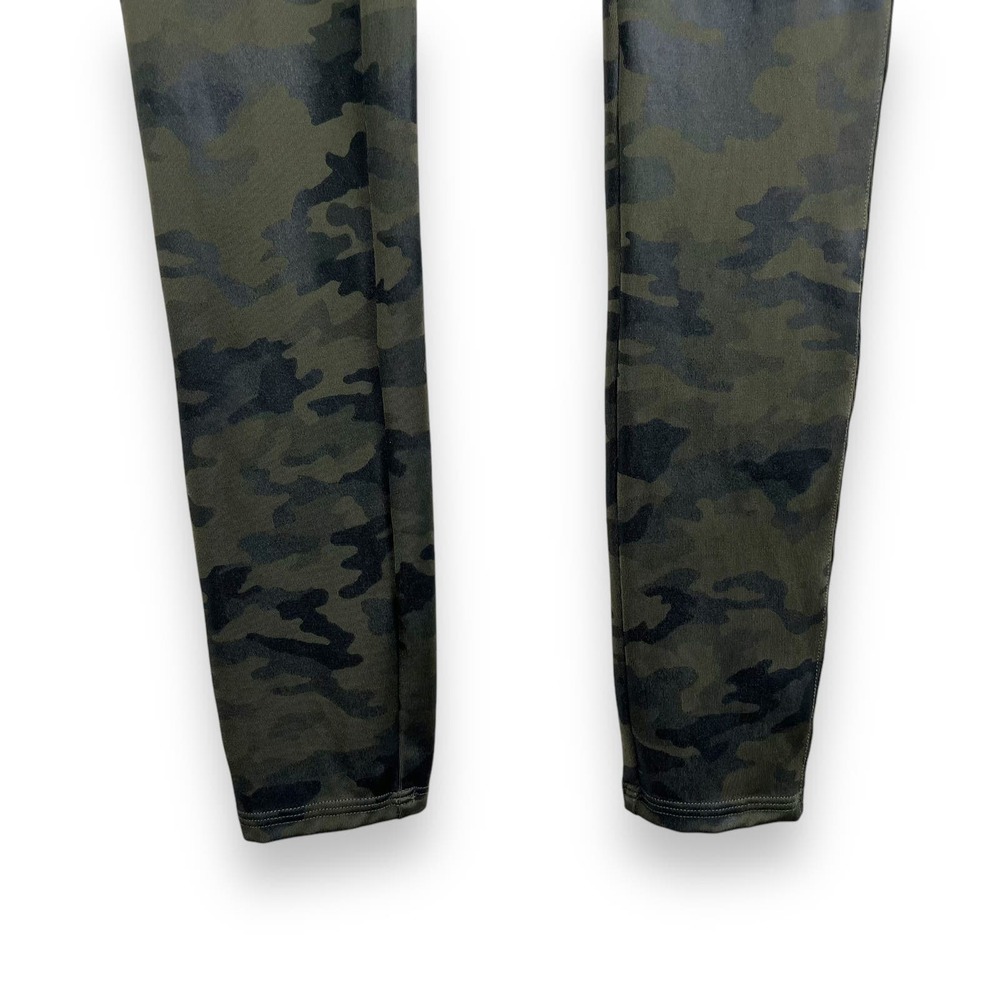 Spanx Leggings Womens Small Camo Faux Leather Green Black High Rise - Picture 4 of 12